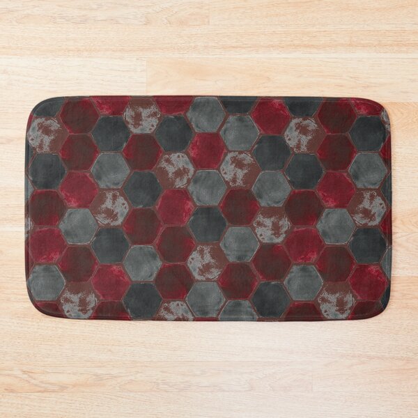 Item preview, Hexagon grid - Red & Gray designed and sold by Studio Variatio.