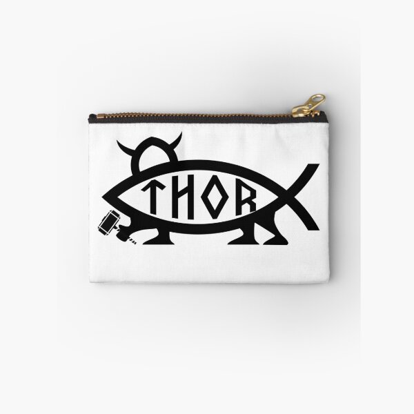 Item preview, Funny Nerdy Thor Fish Symbol Norse Mythology Fan Black Text designed and sold by MathWare MathClips.