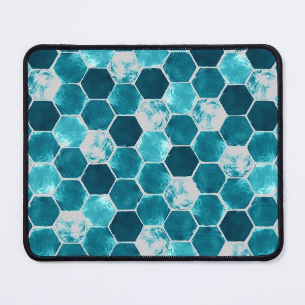 Item preview, Hexagon grid -Icy blue designed and sold by Studio Variatio.