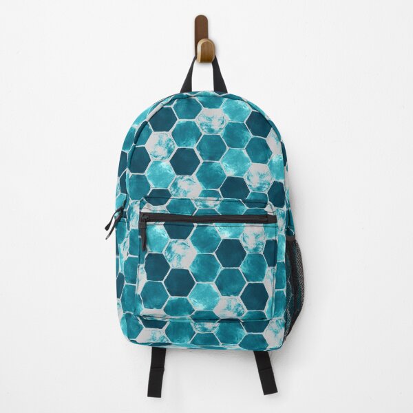 Item preview, Hexagon grid -Icy blue designed and sold by Studio Variatio.