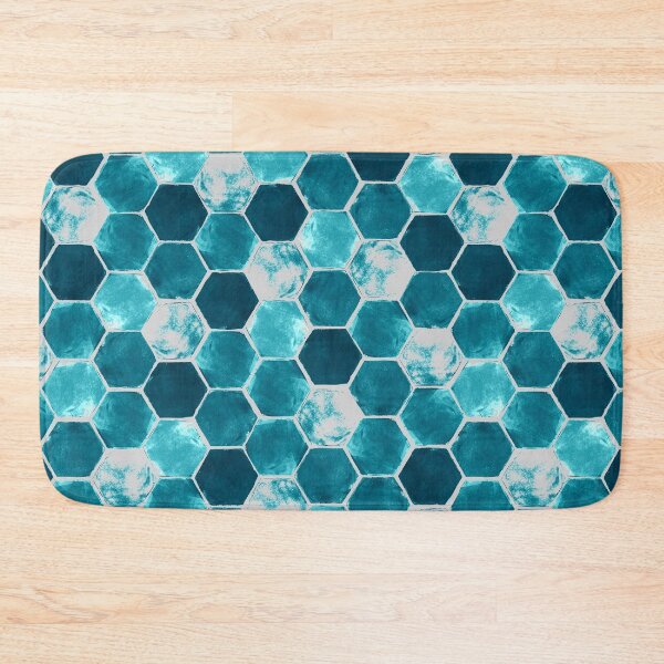 Item preview, Hexagon grid -Icy blue designed and sold by Studio Variatio.