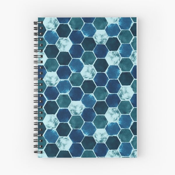 Item preview, Hexagon grid -All blue designed and sold by Studio Variatio.