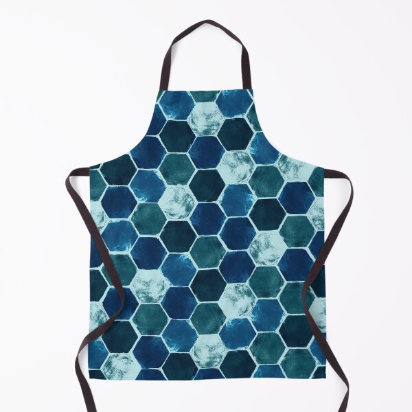 Item preview, Hexagon grid -All blue designed and sold by Studio Variatio.
