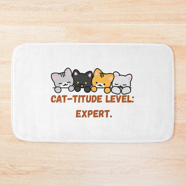 Item preview, Cat-titude Level: Expert | Funny Sarcastic Cat Quote Design designed and sold by NCODesigns.