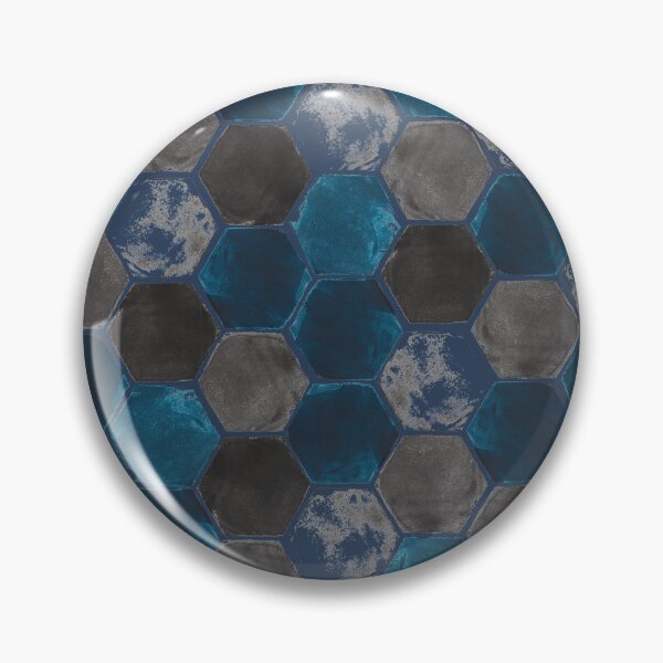 Item preview, Hexagon grid - original with blue background designed and sold by Studio Variatio.