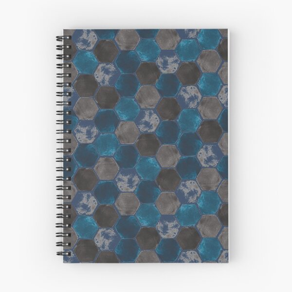 Item preview, Hexagon grid - original with blue background designed and sold by Studio Variatio.