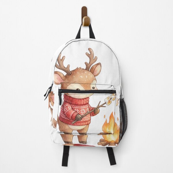 Item preview, Cozy Christmas: Baby Reindeer Roasting Marshmallows by the Campfire designed and sold by shikuldo7.