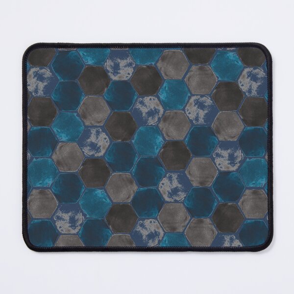 Item preview, Hexagon grid - original with blue background designed and sold by Studio Variatio.