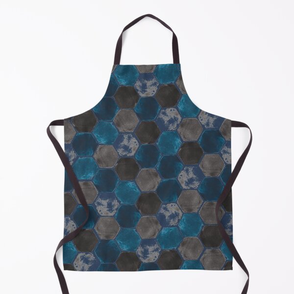 Item preview, Hexagon grid - original with blue background designed and sold by Studio Variatio.