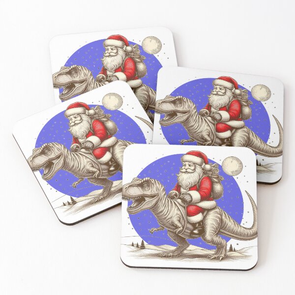 Item preview, Santa On Trax – T-Rex Holiday Ride Fantasy Design designed and sold by denip.
