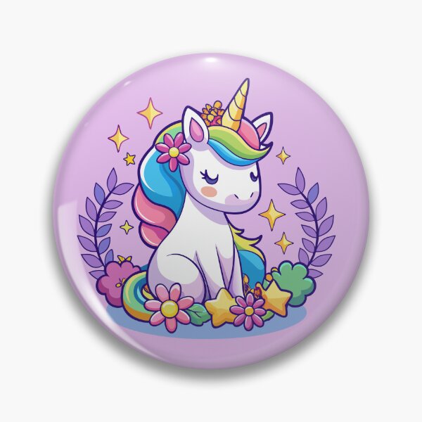 Item preview, Pastel Unicorn Sitting with Flowers and Stars designed and sold by hobikeyfimartdijital.