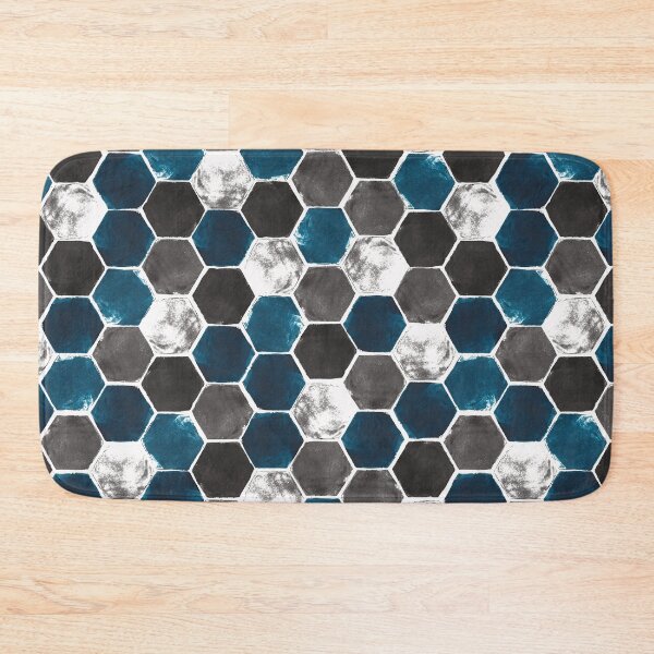 Item preview, Hexagon grid -original colours on white background designed and sold by Studio Variatio.