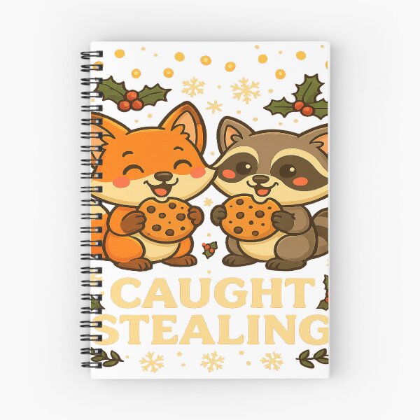 Artikelvorschau, Beim Weihnachtsplätzchendiebstahl erwischt – Lustiges Fuchs- und Waschbär-Weihnachts-T-Shirt 20,99 £ 17,99 £ entworfen und verkauft von NOVAWEARIT.