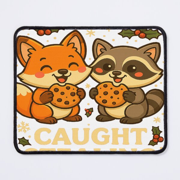 Item preview, Caught Stealing Christmas Cookies – Funny Fox & Raccoon Christmas Tee £20.99£17.99 designed and sold by NOVAWEARIT.