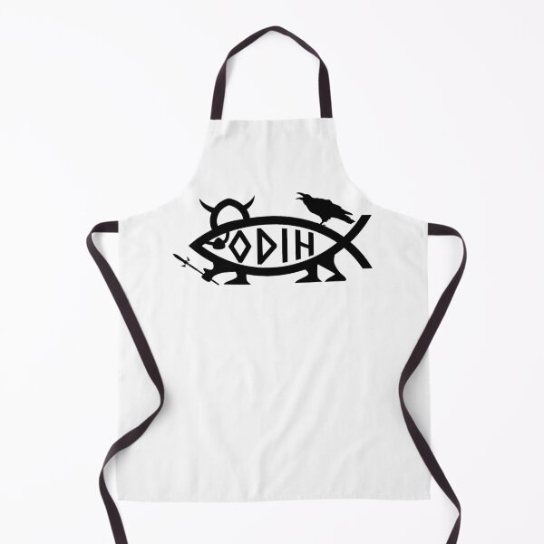 Item preview, Funny Nerdy Odin Fish Symbol Norse Mythology Fan Black Text designed and sold by MathWare MathClips.