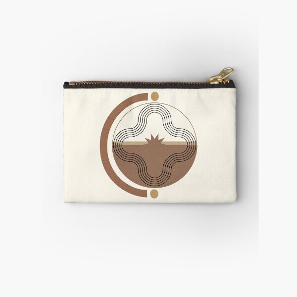 Item preview, Abstract Geometric Circle with Sun Motif Earthy Minimal Line Art designed and sold by NiceDigital.