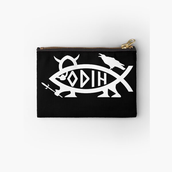 Item preview, Funny Nerdy Odin Fish Symbol Norse Mythology Fan White Text designed and sold by MathWare MathClips.