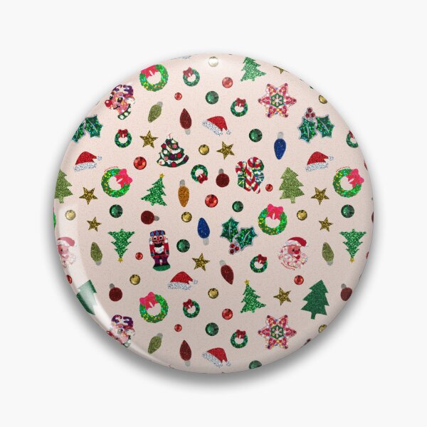 Item preview, Christmas Sticker Print in Cream designed and sold by doodlebymeg.