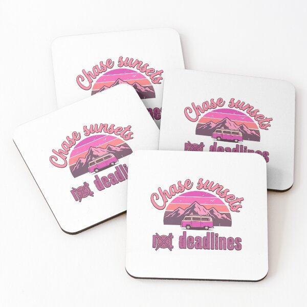 Item preview, Chase Sunsets Not Deadlines | Travel Freedom T-Shirt designed and sold by typoinspired.