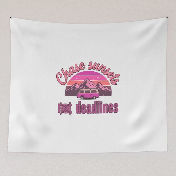 Item preview, Chase Sunsets Not Deadlines | Travel Freedom T-Shirt designed and sold by typoinspired.