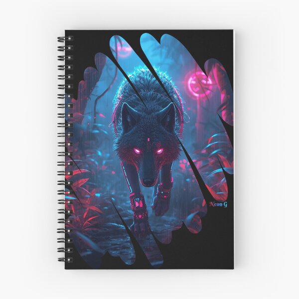 Item preview, Wolf prowling a neon jungle in Augmented reality 5 designed and sold by Neon G.