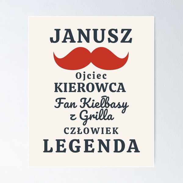 Item preview, Janusz | Funny Gag Gift | Funny Polish Quote designed and sold by Anniko Art Studio.