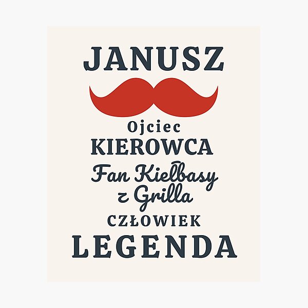 Item preview, Janusz | Funny Gag Gift | Funny Polish Quote designed and sold by Anniko Art Studio.