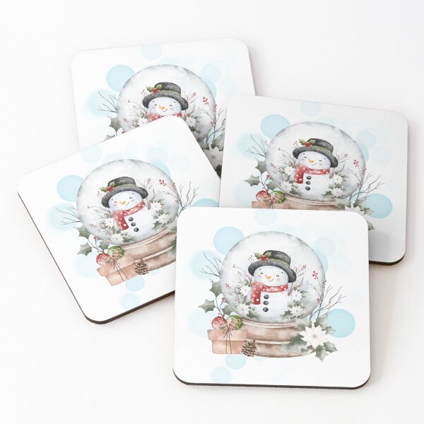 Item preview, Decorative Snow Globe with Smiling Snowman – Christmas Illustration designed and sold by iamKRUK.