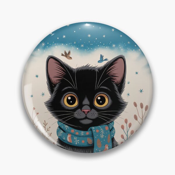Item preview, Black Kitten Winter Phone Case | Holiday Cat Phone Cover | Cozy Whimsical Christmas Snowflake Cat Gift |iPhone & Samsung Cover designed and sold by ynsben.