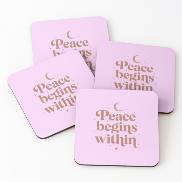 Item preview, Peace Begins Within – Boho Motivational Quote T-Shirt Design designed and sold by MyTshirtArt.