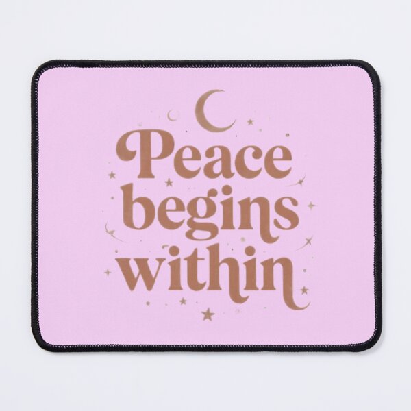 Item preview, Peace Begins Within – Boho Motivational Quote T-Shirt Design designed and sold by MyTshirtArt.