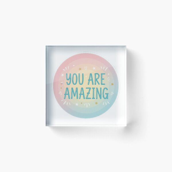 Item preview, You Are Amazing Pastel Rainbow Inspirational designed and sold by Owcomm.