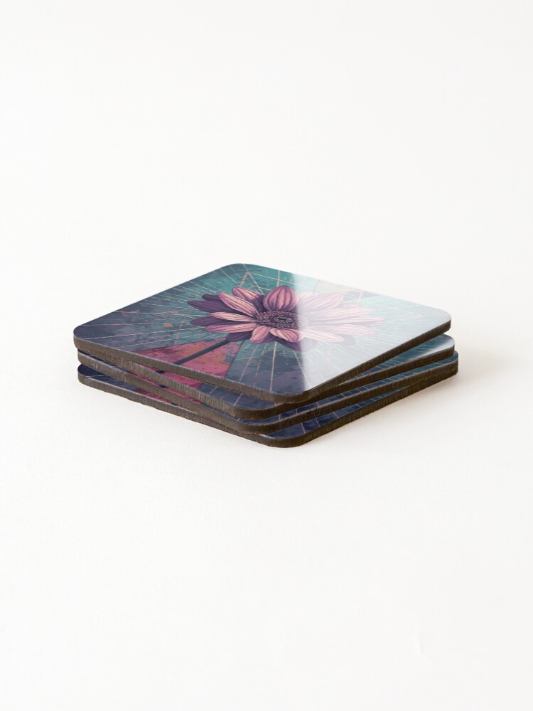Thumbnail 4 of 5, Coasters (Set of 4), Radiant Alignment designed and sold by AbstractAnom.
