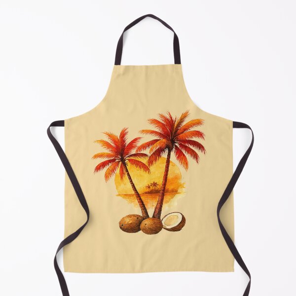Item preview, Palm trees and island summer heat realistic style and colored paint designed and sold by the artedivino.