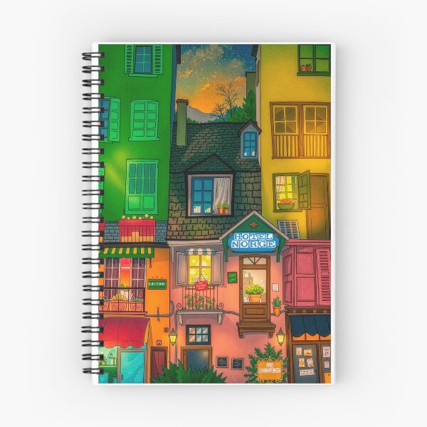 Item preview, Cozy Townscape at Dusk designed and sold by oreundici.