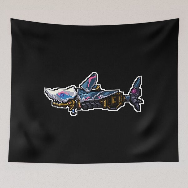 Item preview, Shark Fishbone Rocket Launcher Arcane 8 Bit Pixel Art  designed and sold by Tyraeadows.