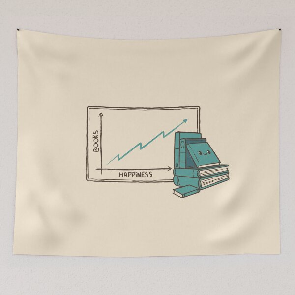 Item preview, Books and Happiness by Tobe Fonseca designed and sold by Tobe Fonseca®.