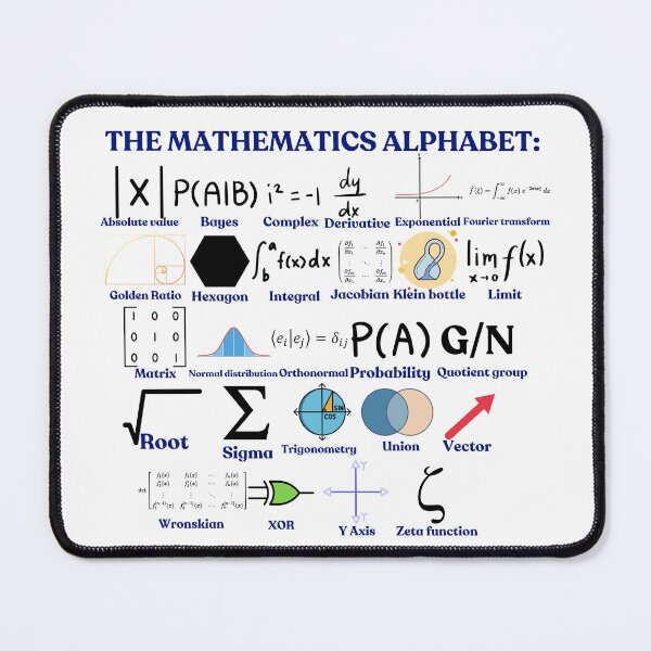 Item preview, The Mathematics Alphabet, cool science and Math designed and sold by NoetherSym.