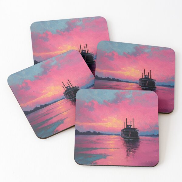 Item preview, Mississippi Riverboat at Magenta Sunset designed and sold by AlexAtelier.