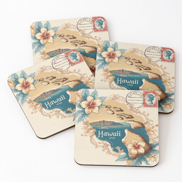 Item preview, Vintage Hawaii Travel Postcard Illustration designed and sold by TheOneOff.