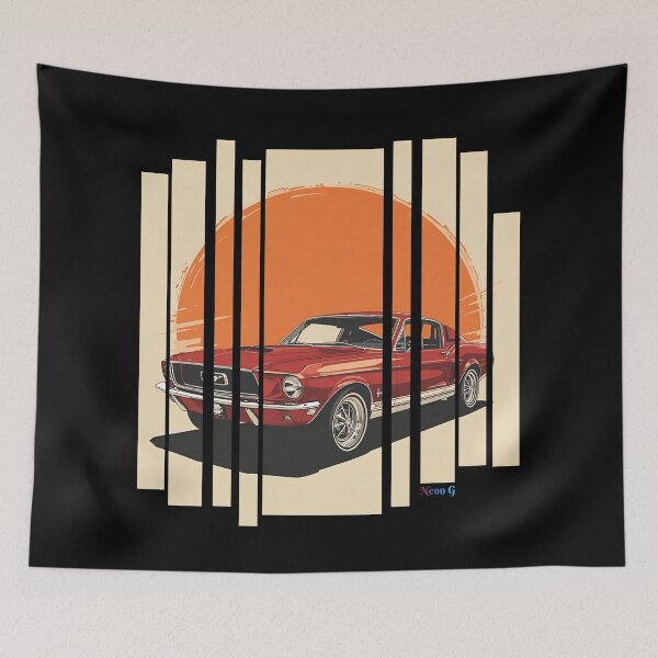 Item preview, For Mustan Fastbac 1967, retro illustration 2 designed and sold by Neon G.