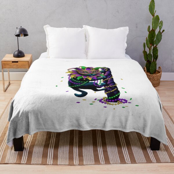 Item preview,  cat climbing mardi gras Cat Funny, New Orleans Mardi Gras designed and sold by AddlPoolart.