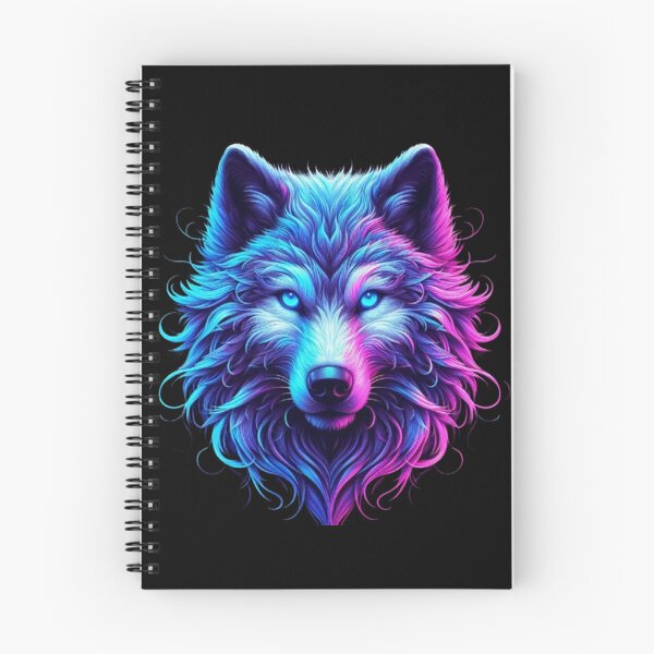 Item preview, Neon Alpha Wolf – Vibrant Synthwave Lone Wolf Art designed and sold by Dogandesighn.