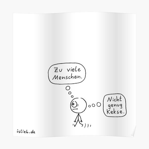 Genau falsch islieb Cartoon Poster