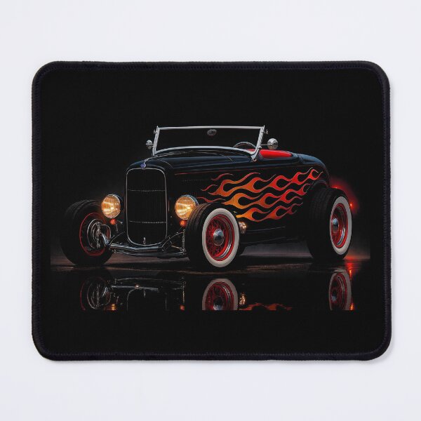 Item preview, 1932 Ford Flamed Hot Rod Roadster – Classic Custom Car Art Print designed and sold by Stinky Lincy's Apparel Company.