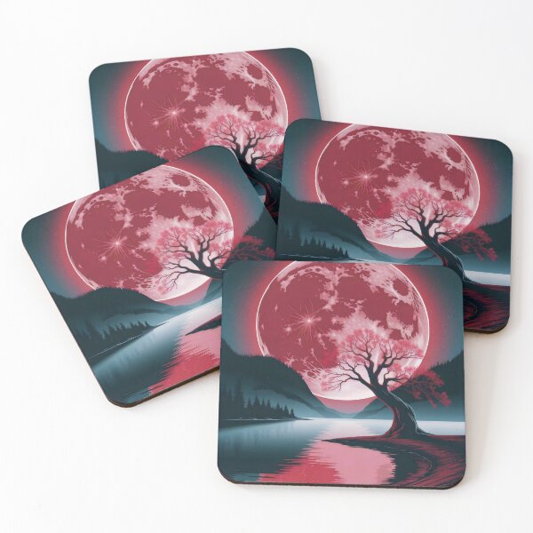 Item preview, Full moon at night. designed and sold by MyHappyArtShop.