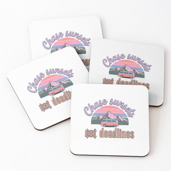 Item preview, Chase Sunsets Not Deadlines | Adventure Travel Freedom Shirt designed and sold by typoinspired.