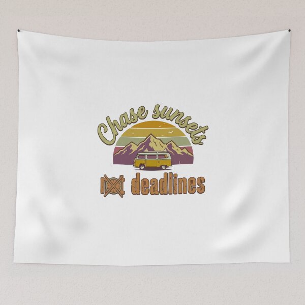 Item preview, Chase Sunsets Not Deadlines | Free Spirit Wanderer Apparel designed and sold by typoinspired.