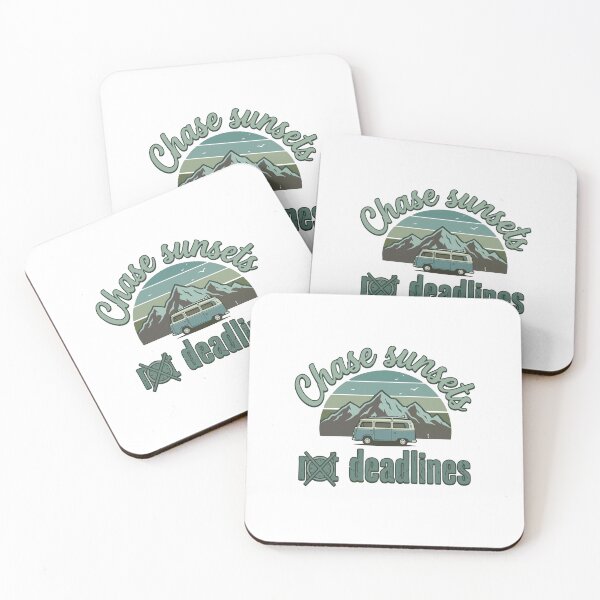Item preview, Chase Sunsets Not Deadlines | Adventure Travel Freedom Shirt designed and sold by typoinspired.