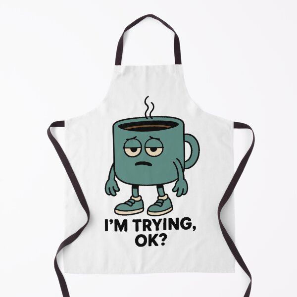 Item preview, I’m Trying OK Coffee Mug | Funny Tired Coffee Cartoon designed and sold by Moodzu.